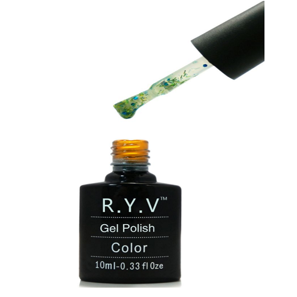 RYV Green Tinsel Gel Polish