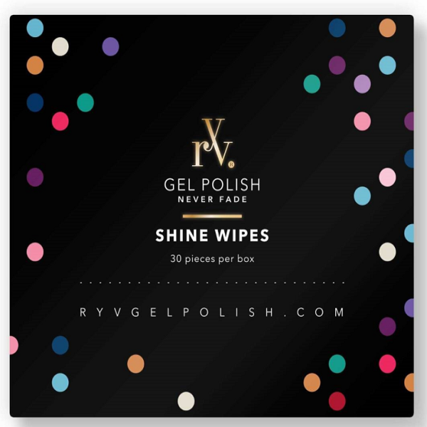RYV Prep & Shine Wipes | Isopropyl Alcohol Nail Wipes | Use To Cleanse, Prep & Finish (Remove Sticky Residue) Your Gel Manicure | Pack Contains Enough Wipes For 30 Manicures | Salon Tested & Approved